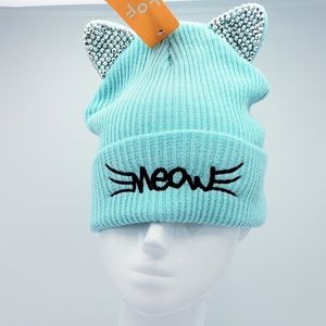 New Winter Fall Soft Knitted Ear Beanie Hat